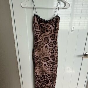 Leopard Print Slip Dress
